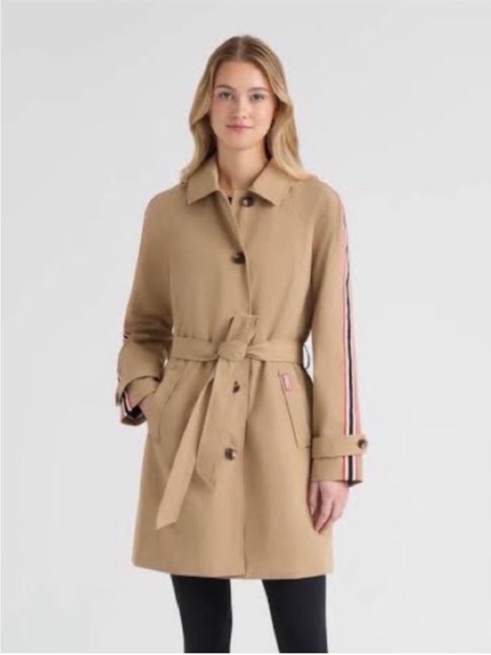 Hunter Women's Beige Sofia Sleeve Trench Coat 🧥
